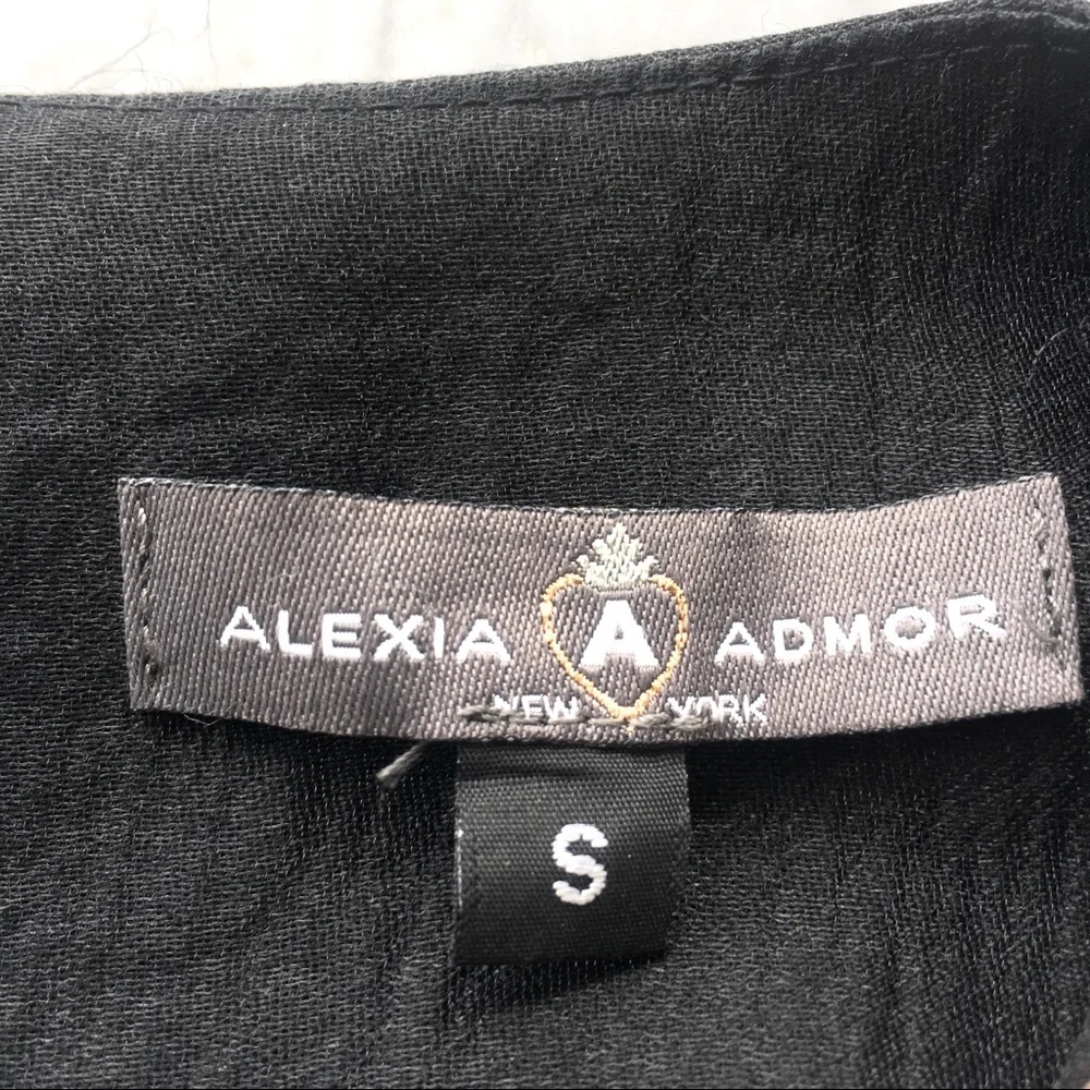 Alexia Admor Jewel Black Satin Trapeze Dress - Picture 6 of 10